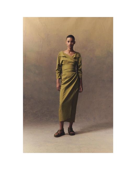 Cortana Green Wrap Dresses