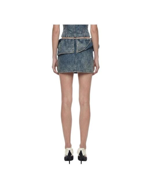 Magda Butrym Blue Denim Skirts