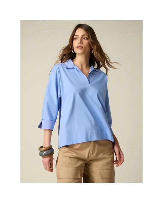 Blouses Oltre de color Blue