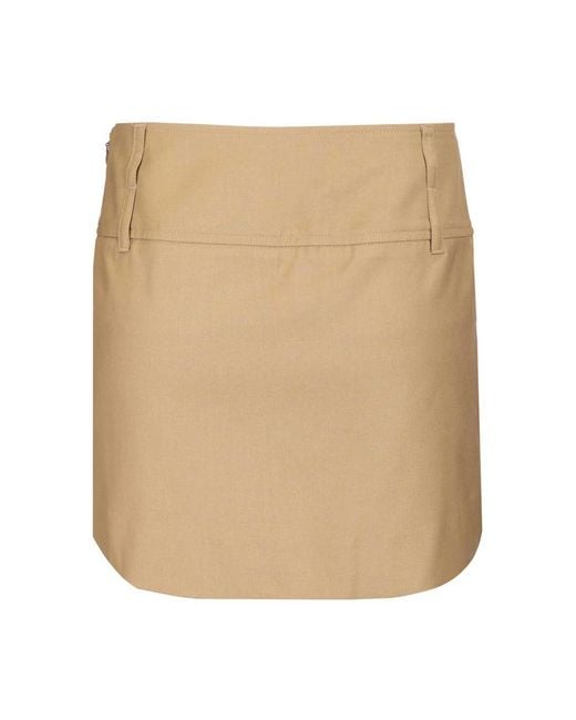 DUNST Rokken ,Polyester Micro Mini Rok in het Natural
