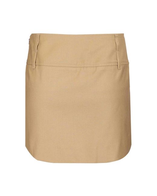 DUNST Rokken ,Polyester Micro Mini Rok in het Natural