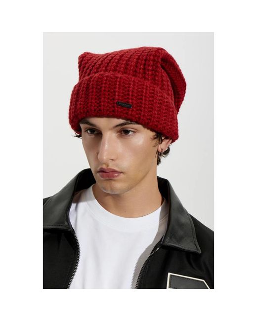 DSquared² Wollmütze Mit Patch in Red für Herren