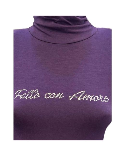 Giulia N Couture Purple Turtlenecks