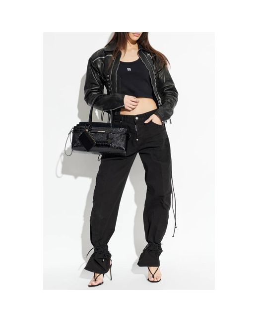 DSquared² Tops ,Zwart ,Katoen Mouwloze Top in het Black