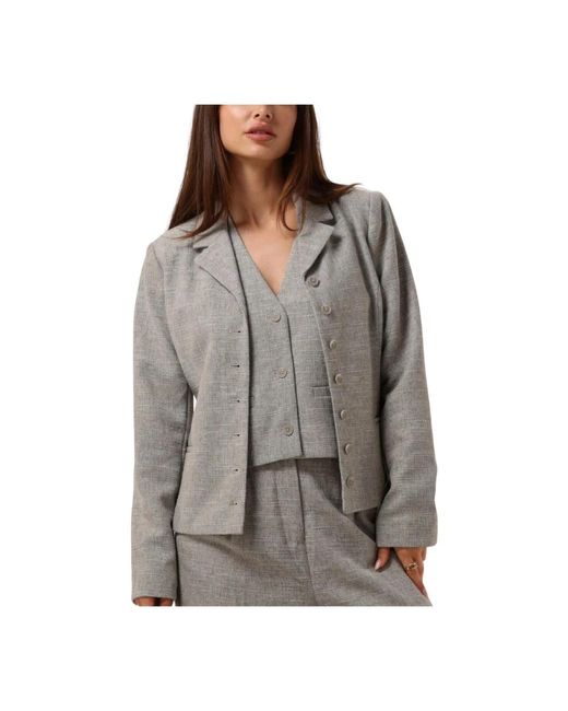 Modström Jassen ,Grijs ,Chique Gilet Kieramd Vest in het Gray