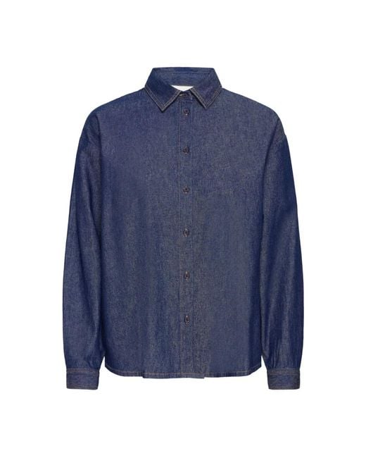 Ichi Overhemden ,Blauw ,Denim Denim Shirts in het Blue