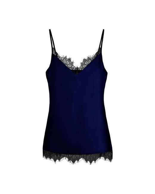 Ivi Blue Sleeveless Tops