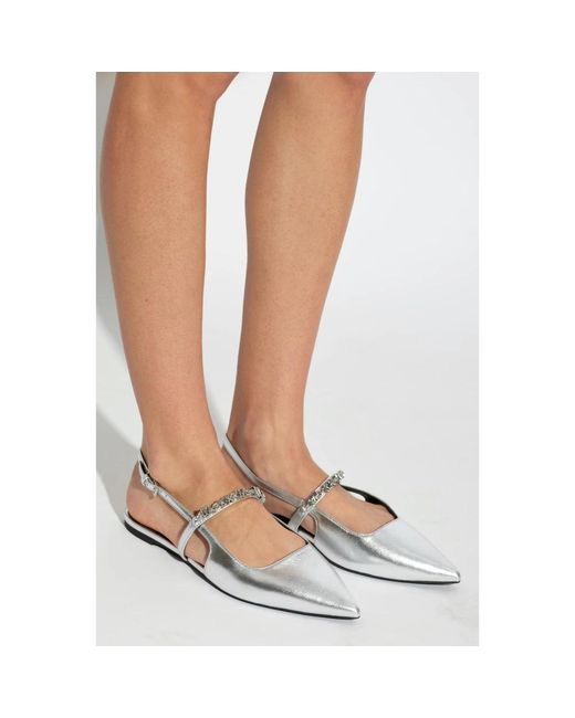 Michael Kors White Dina Flex Slingback Flat
