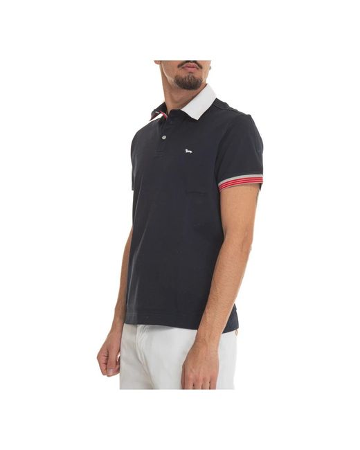 Harmont & Blaine Lrl385 short sleeve polo shirt in Black für Herren