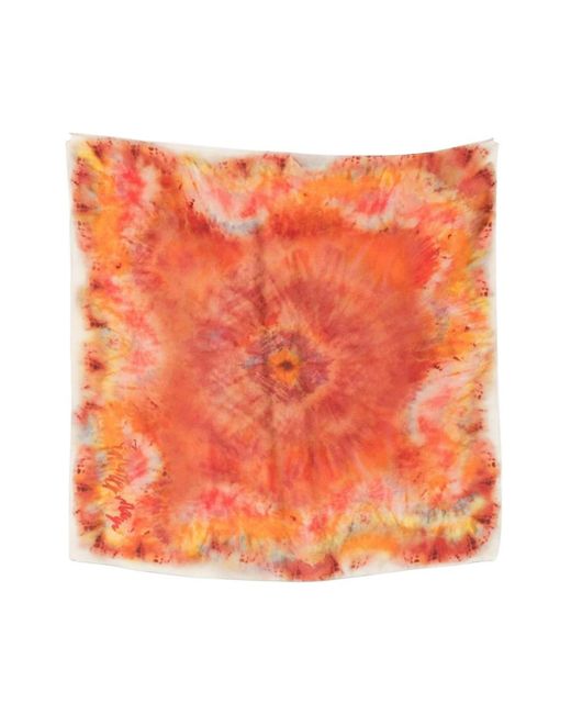 Zimmermann Orange Printed Silk Square 55