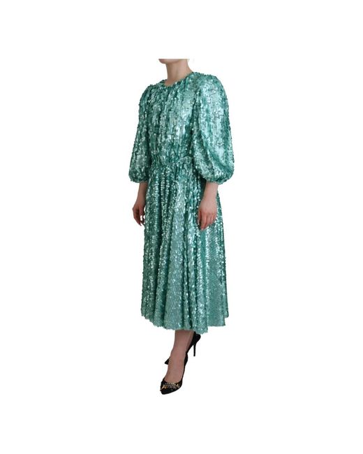 Dolce & Gabbana Green Midi Dresses