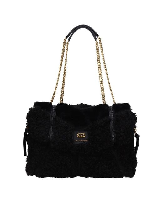 La Carrie Black Shoulder Bags