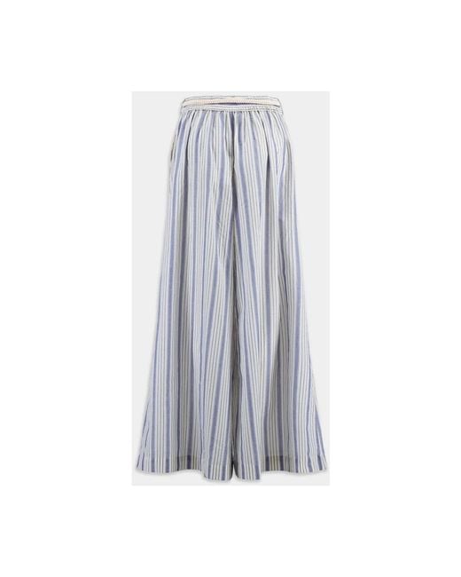 Zimmermann Chintz Striped Relaxed Pant in het Gray