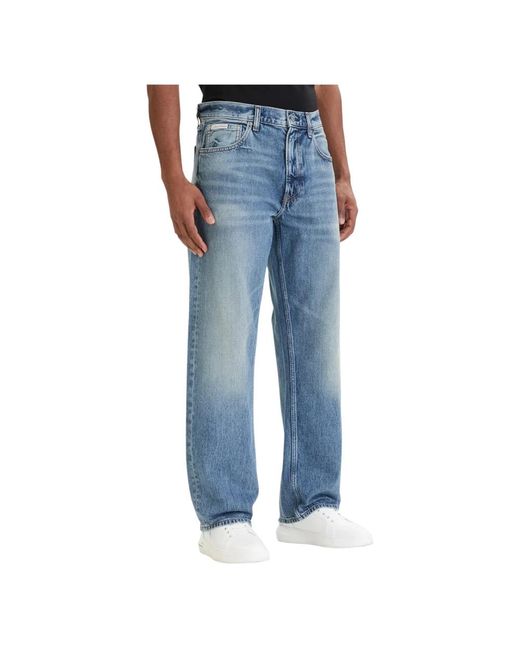 Calvin Klein Blue Wide Jeans for men