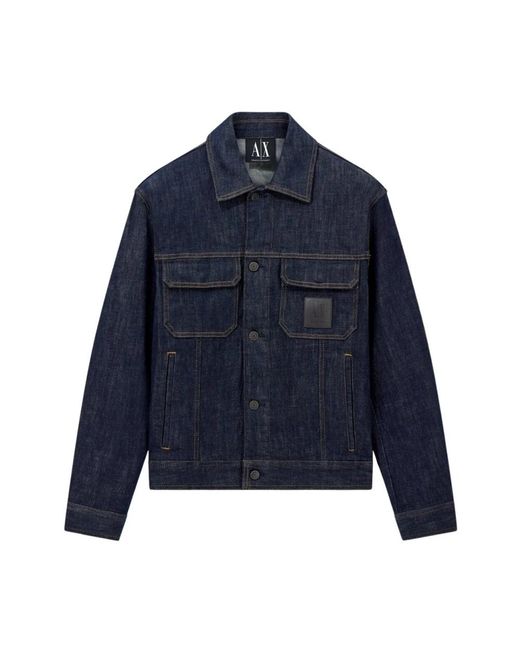 ARMANI EXCHANGE Blue Denim Jackets for men