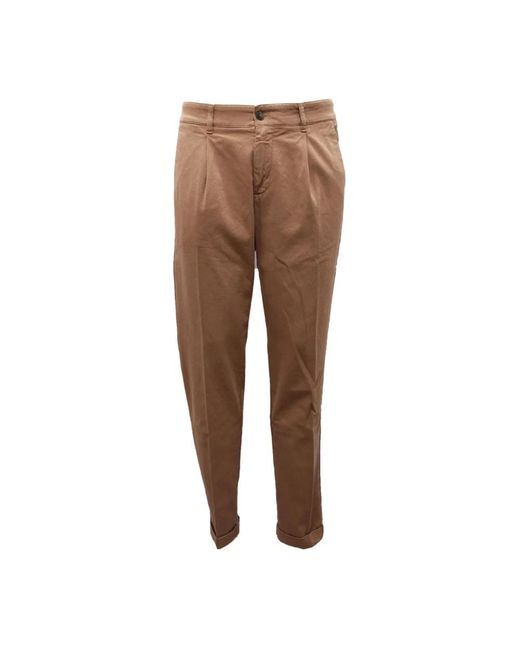 Eleventy Broeken ,Bruin ,Katoen Katoenen Broek Met Omgeslagen Pijpen in het Brown voor heren