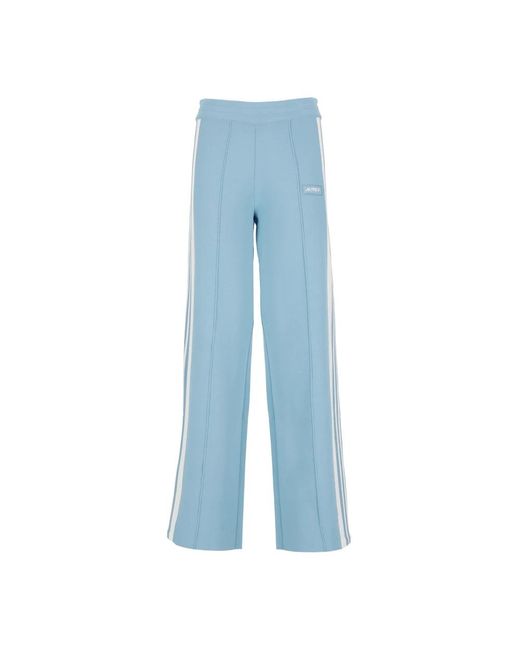 Pantalones de viscosa azul claro con bandas contrastantes Autry de color Blue