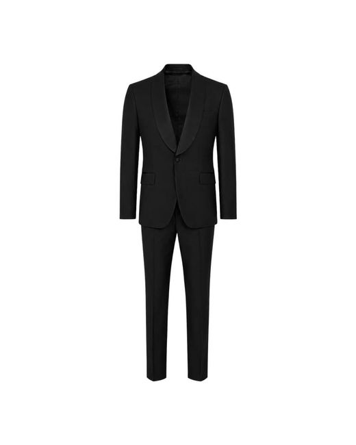 Franzese Collection Black Single Breasted Suits for men