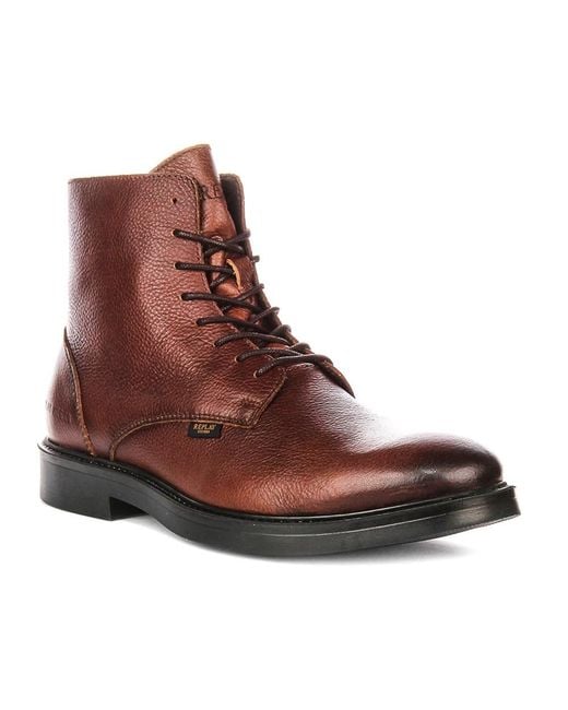 Replay Brown Lace-Up Boots for men