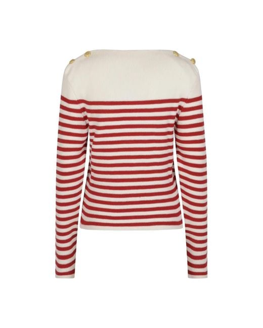 Alberta Ferretti Red Round-Neck Knitwear