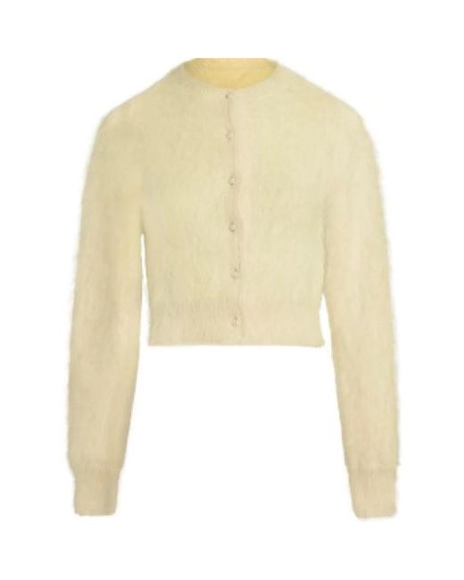 Maison Margiela Truien & Vesten ,Geel ,Gele Cardigan Sweater Knoopsluiting in het Yellow