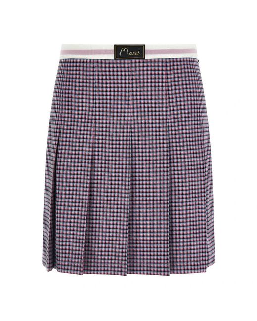 Marni Geplooide Minirok in het Purple