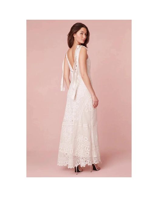 LoveShackFancy Pink Lora Lace Maxi Dress