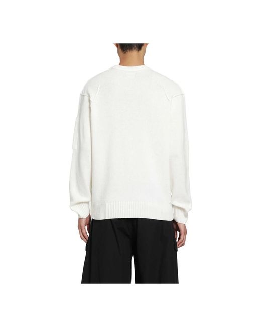 C P Company White Round-Neck Knitwear for men