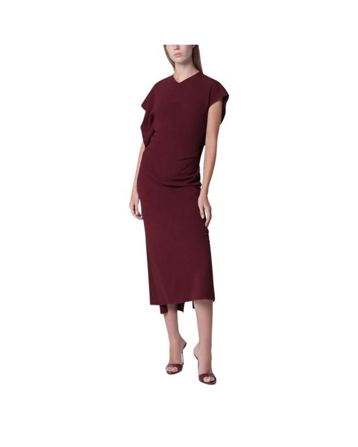 Victoria Beckham Red Midi Dresses