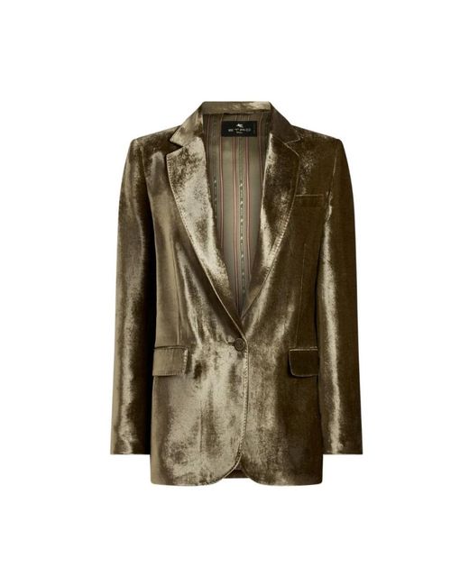Etro Green Blazers