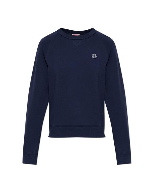 KENZO Sweatshirt Met Patch in het Blue