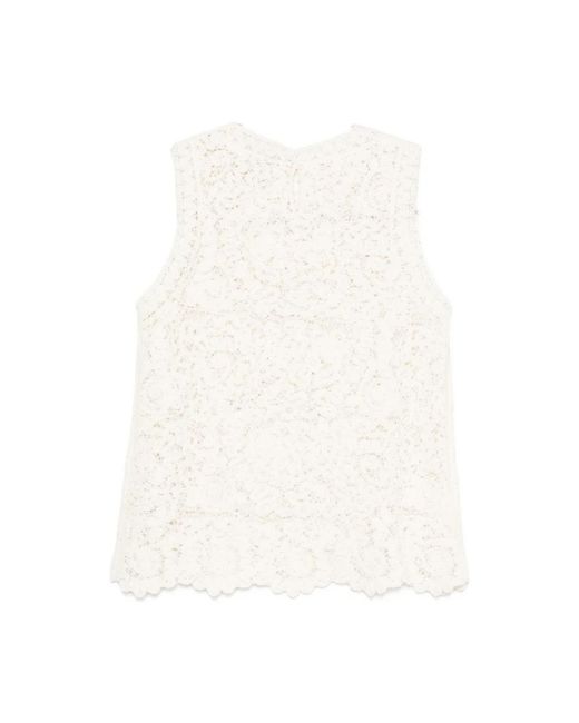 Semicouture White Round-Neck Knitwear