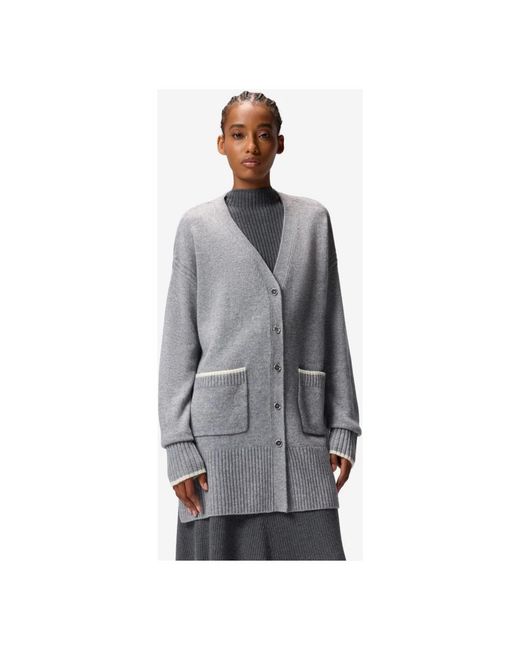 Pinko Gray Long Knitwear