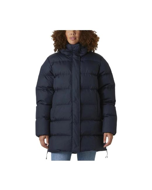 Helly Hansen Jassen ,Blauw ,Leer Amelia Jas Waterdicht Geïsoleerd Lichtgewicht Met Capuchon in het Blue