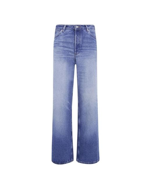 A.P.C. Wide Jeans in het Blue