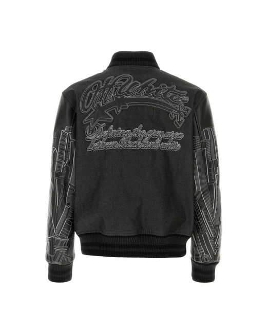 Off-White c/o Virgil Abloh Black Bomber Jackets for men