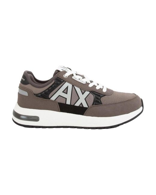 ARMANI EXCHANGE Schoenen ,Veelkleurig ,Polyester Sneakers Met Hoge Zool En Logo in het Gray voor heren