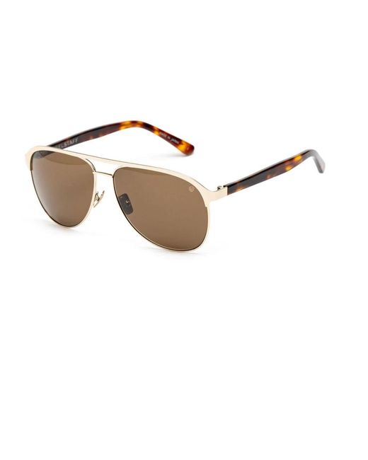 Belstaff Handgefertigte acetat sonnenbrille in Metallic für Herren
