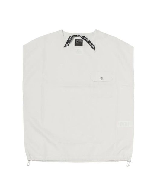 Taion White Sleeveless Tops for men