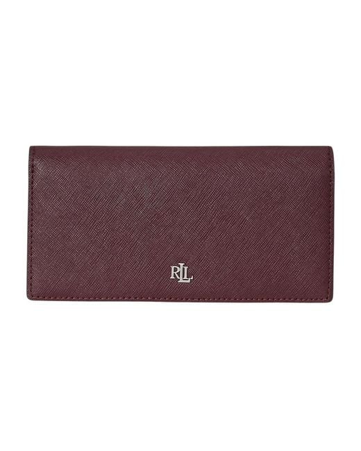 Ralph Lauren Purple Slim Wallet Wallet Medium