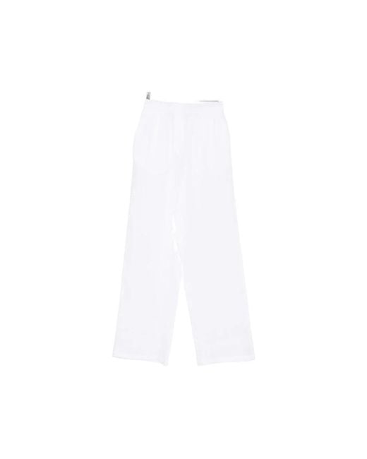 Riviera White Wide Trousers