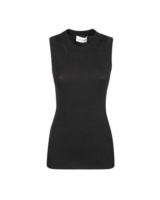 Sportmax Black Sleeveless Tops