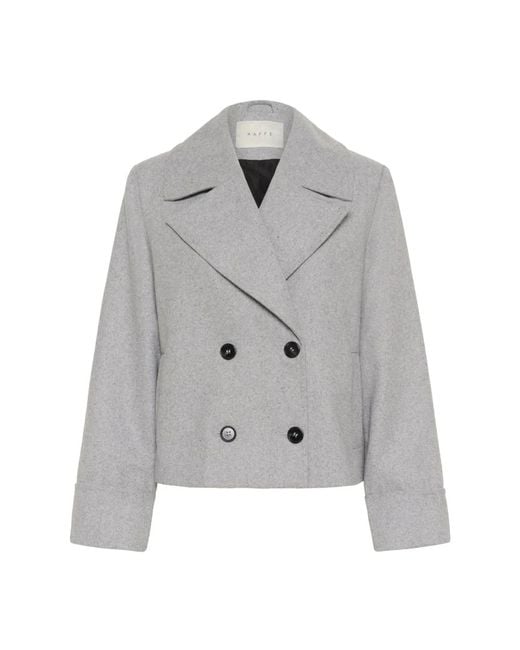 Kaffe Double-Breasted Coats in het Gray
