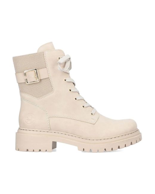 Rieker Natural Lace-Up Boots