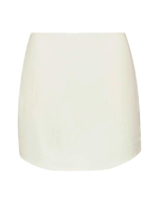 J.W. Anderson Off white minirock mit gekrümmtem saum