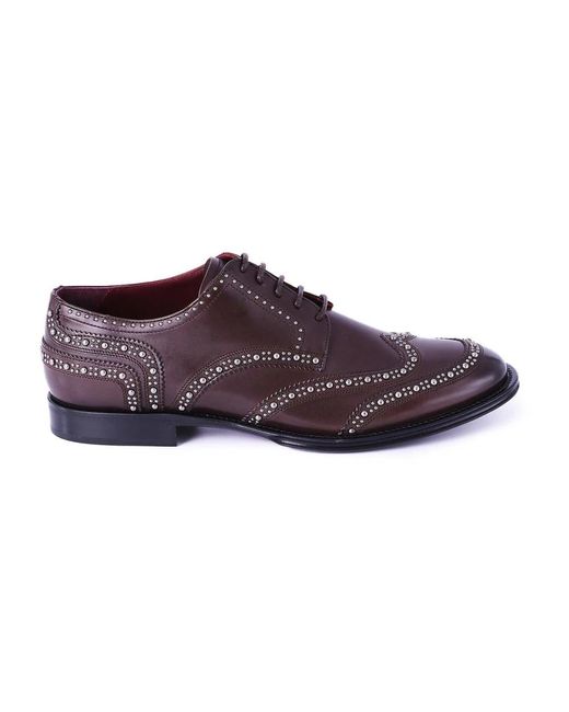 Dolce & Gabbana Red Laced Shoes for men