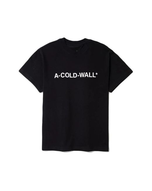 A_COLD_WALL* Essentielles logo t-shirt schwarz in Black für Herren