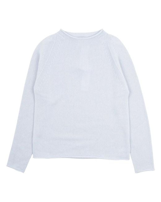 BIANCALANCIA White Round-Neck Knitwear