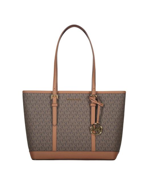 Michael Kors Brown Tasche Mit Logo-Detail Und Reißverschluss