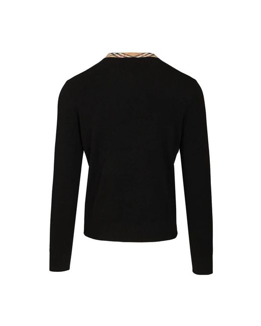 Burberry Black V-Neck Knitwear for men